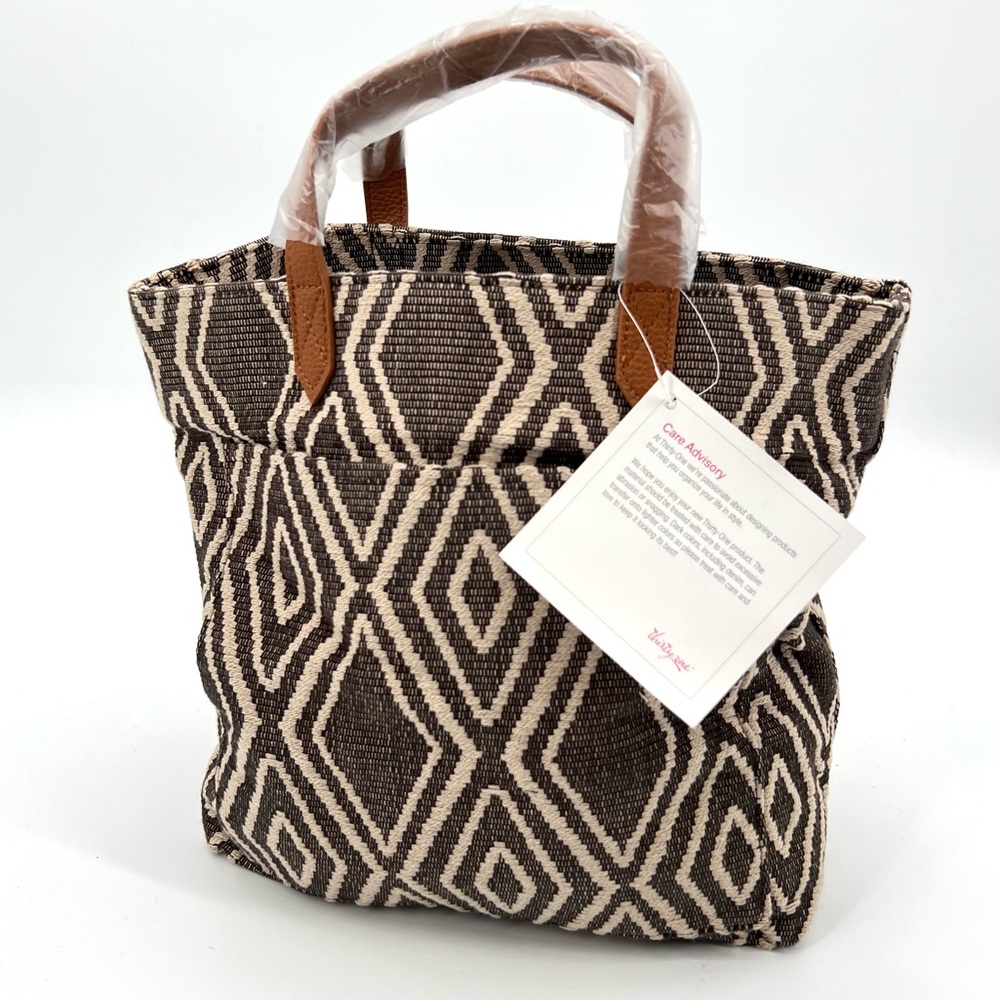 Thirty-one Tribal Geometric Taupe Tote Bag